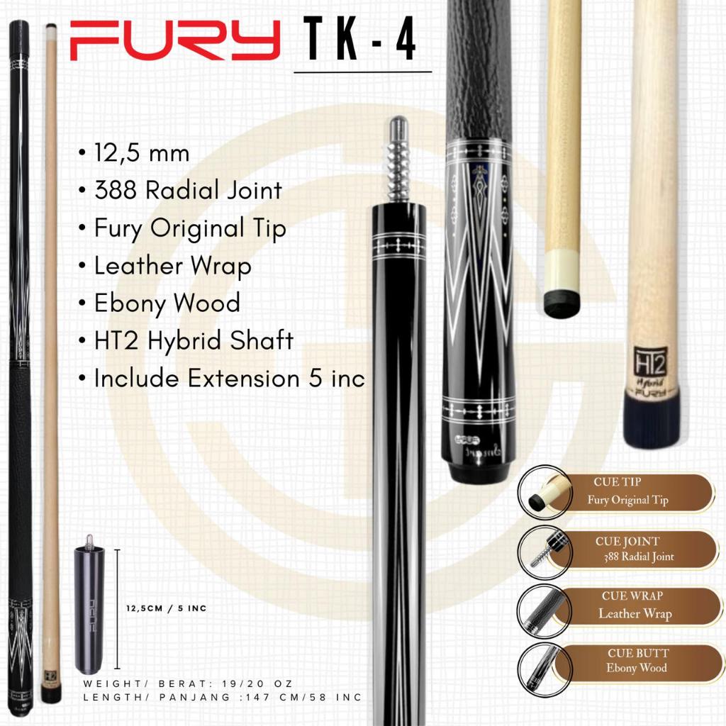 Fury TK-4 HT2 Hybrid Shaft New - Stick Billiard Play
