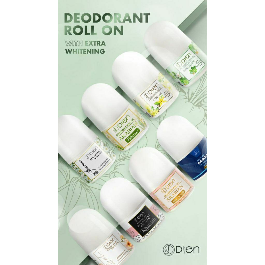 Deodorant Dien Roll-On | Wangi Tahan Lama • Anti Bau Badan • BPOM • Untuk Pria & Wanita