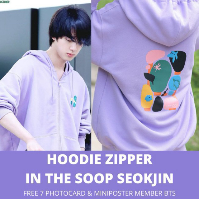 [READY STOCK] HOODIE SEOKJIN IN THE SOOP / HOODIE IN THE SOOP JIN / SEOKJIN BTS FREE PHOTOCARD & MIN