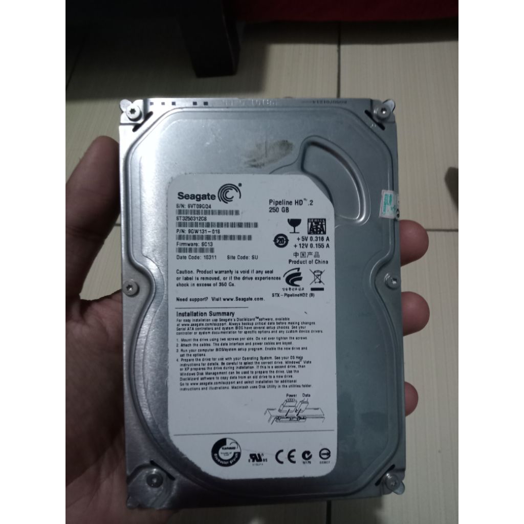 hardisk Seagate 250gb