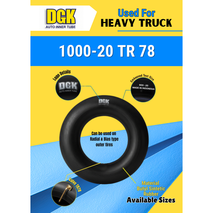 Ban dalam mobil Ring 20 DGK 1100-20 TR78A, 1100 20, 1100R20 TR78A