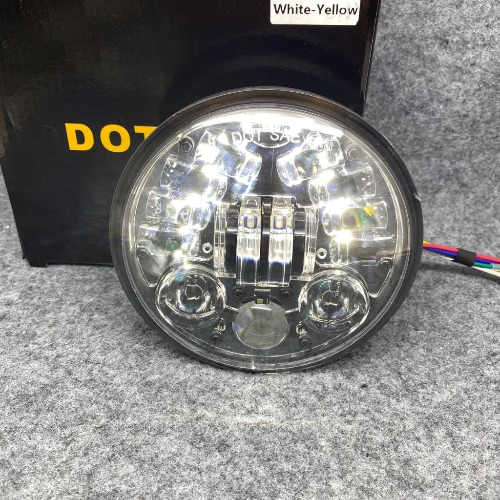 Lampu Daymaker Predator Projector 5.75 Inch 16 LED Headlamp Motor DOT SAE