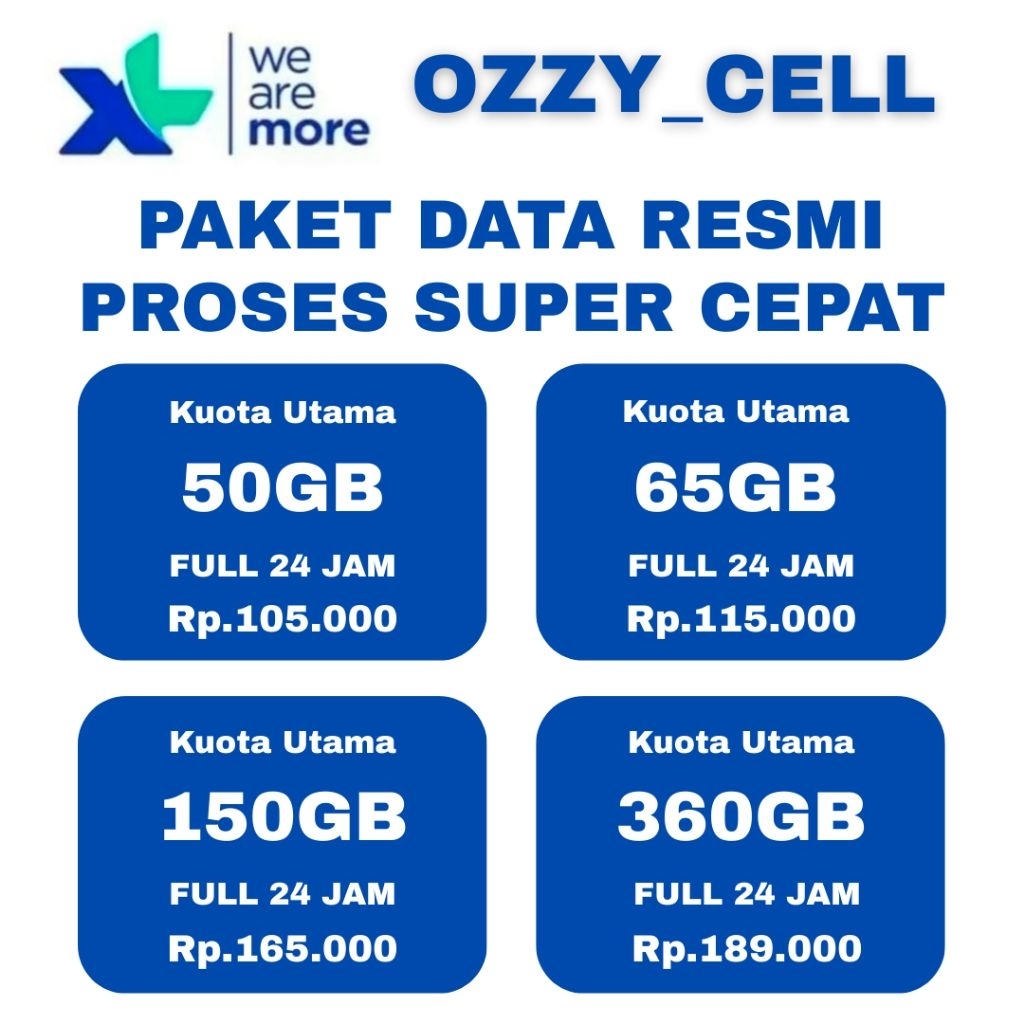 MURAH BANGET VOUCHER PAKET DATA XL XTRA COMBO FLEX UNLIMITED TURBO INJECT KUOTA ISI ULANG OZZY CELL