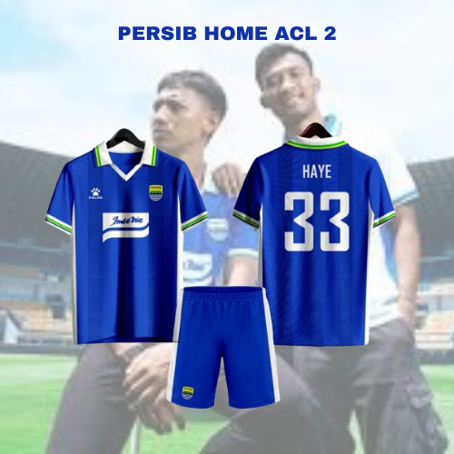 PERSIB BANDUNG ACL JERSEY HOME FULL PRINTING FREE NAMESET
