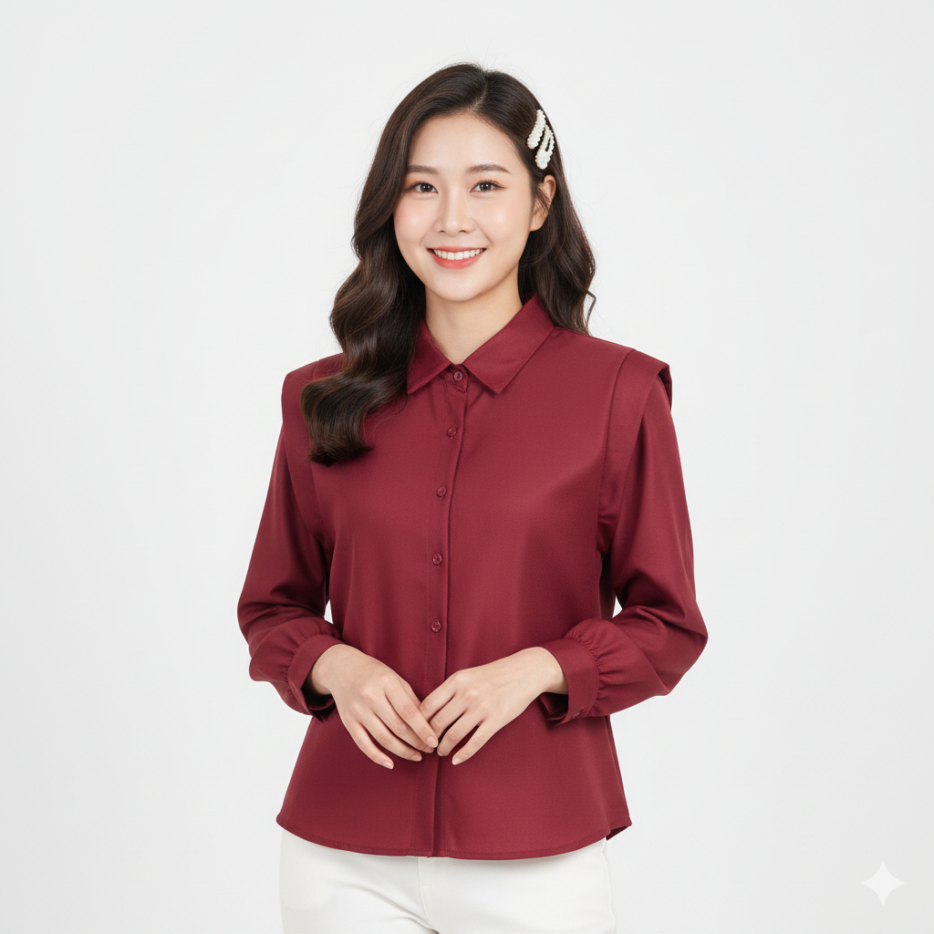 IL BLOUSE TIARA ANDINI WANITA KATUN POLOS