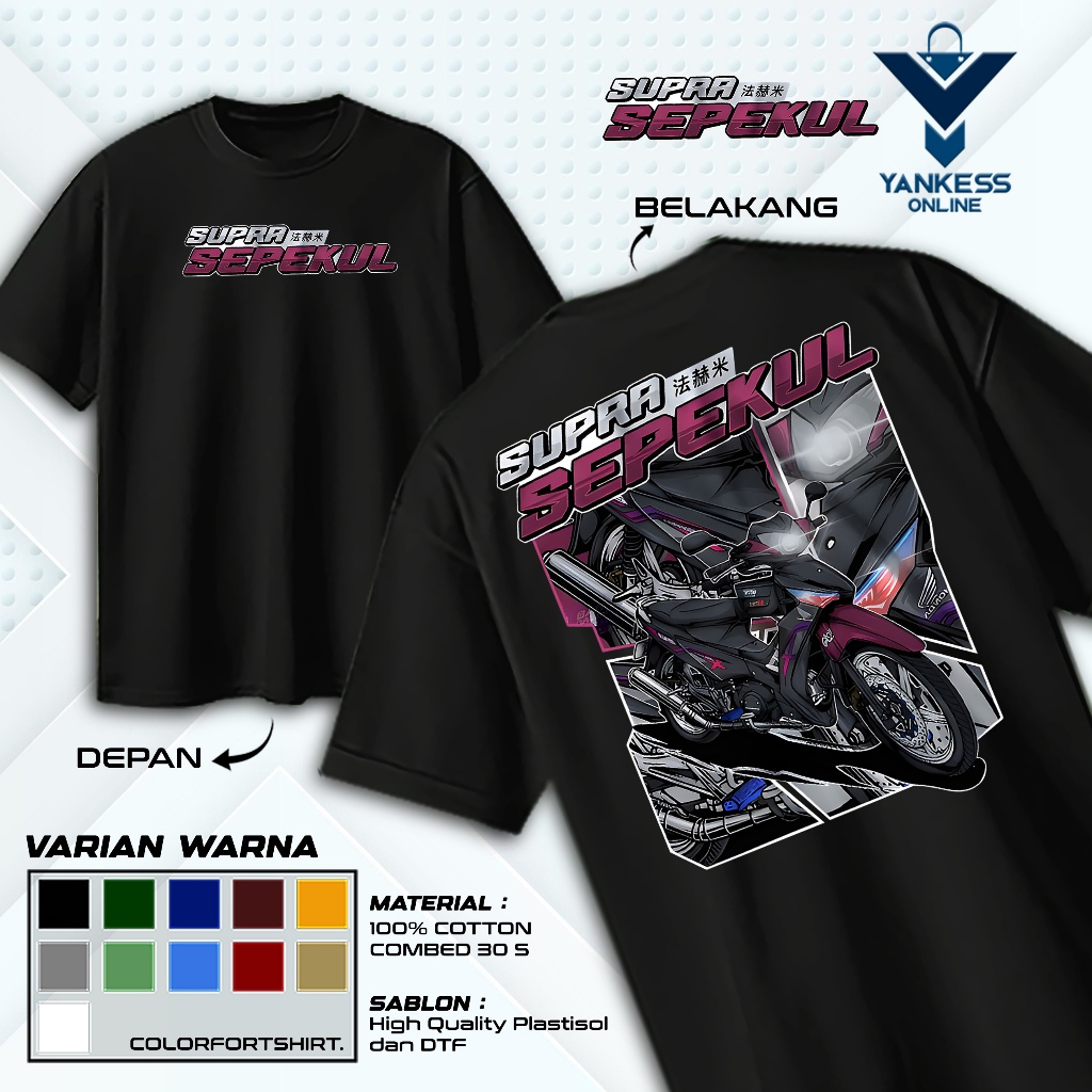 KAOS YANKES - KAOS SUPRA SEPEKUL - TREND FASHION PRIA & WANITA KEKINIAN - TERBARU DAN TERLARIS