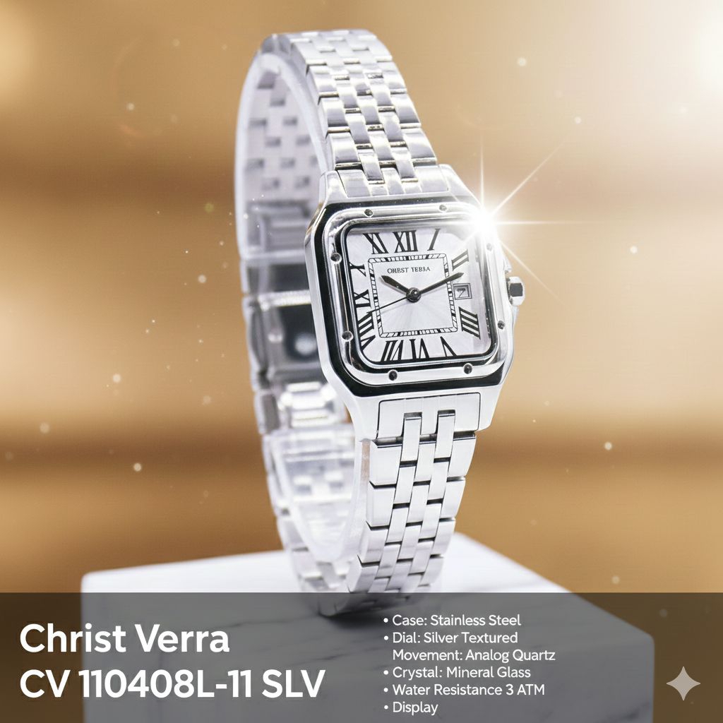 Christ Verra CV 110408L Original | Jam Tangan Christ Verra Wanita Analog Rantai