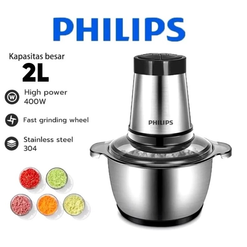 Philips Chopper Blender Gilingan Daging Stainless Steel Chopper Philips Blender Daging Penggiling Me