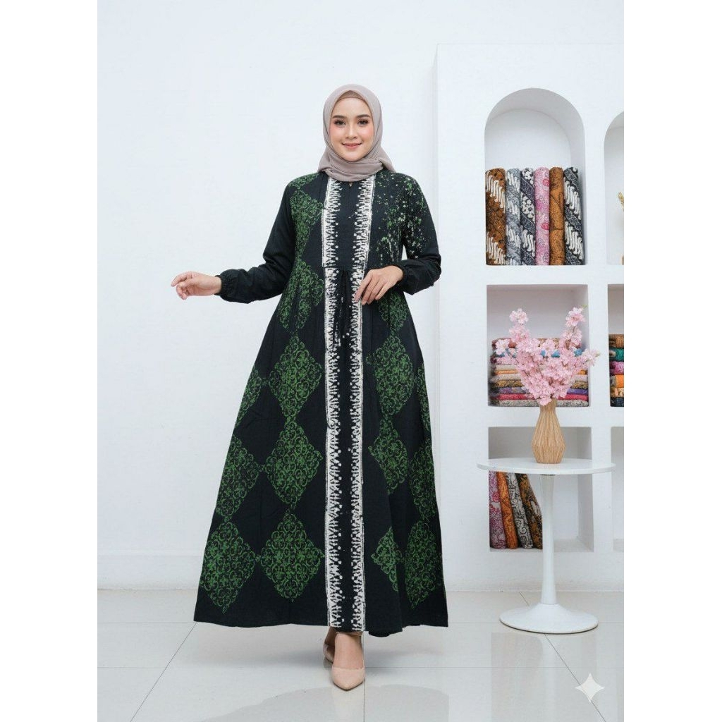 GAMIS BATIK CAP MALAMAN PREMIUM