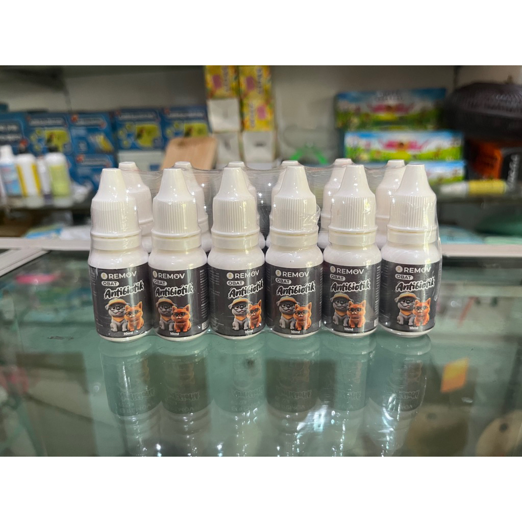 obat antibiotik anjing kucing hewan remov 10ml