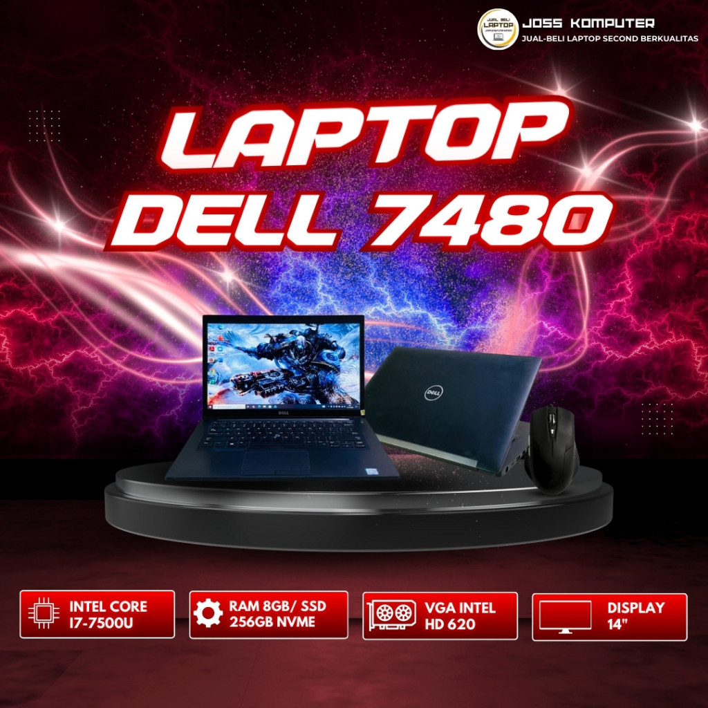Laptop Second DELL LATITUDE 7480 - RAM 8GB/ SSD 256GB NVMe - Bergaransi