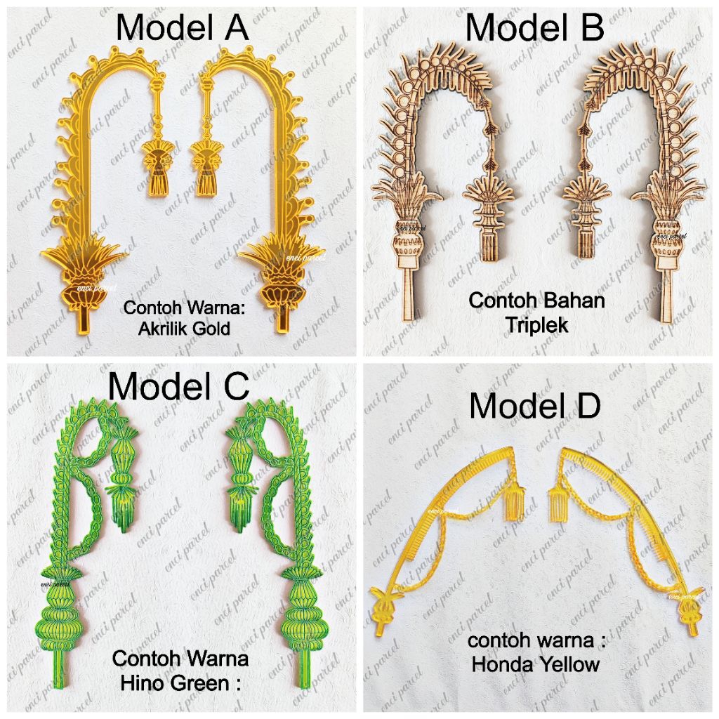 acc janur kuning melengkung penjor galungan lengkung kembar mayang manten hiasan mahar jawa bali bah