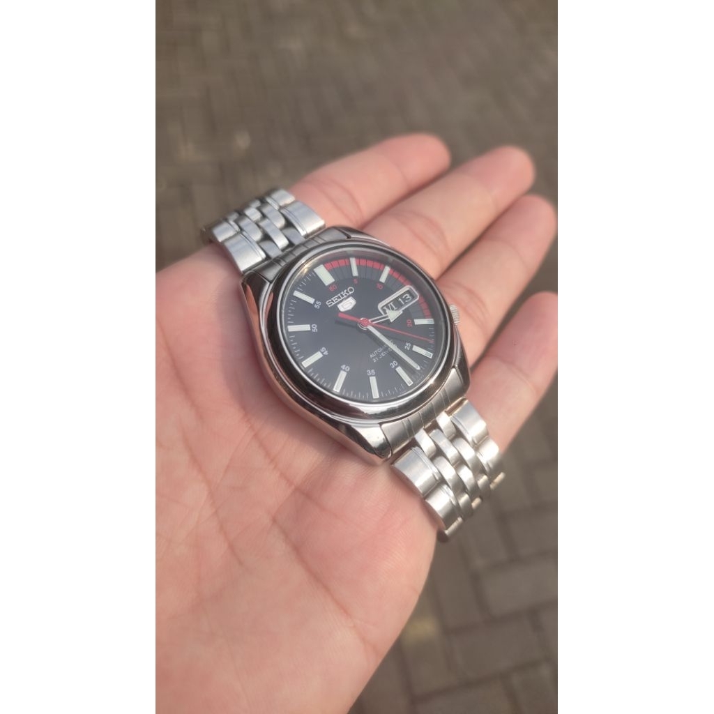 Jam Seiko 5 SNK375K Rally Dial Automatic 7s26-01V0 Original