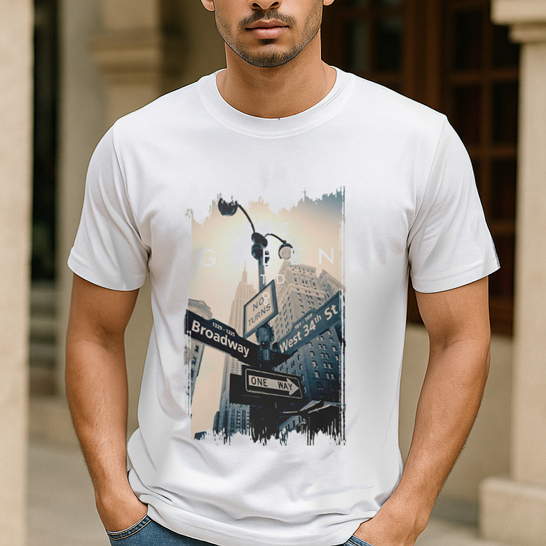 Kaos Distro Pria Premium Tebal Greenlight Original / Kaos Distro Pria Premium Tebal Original Putih P