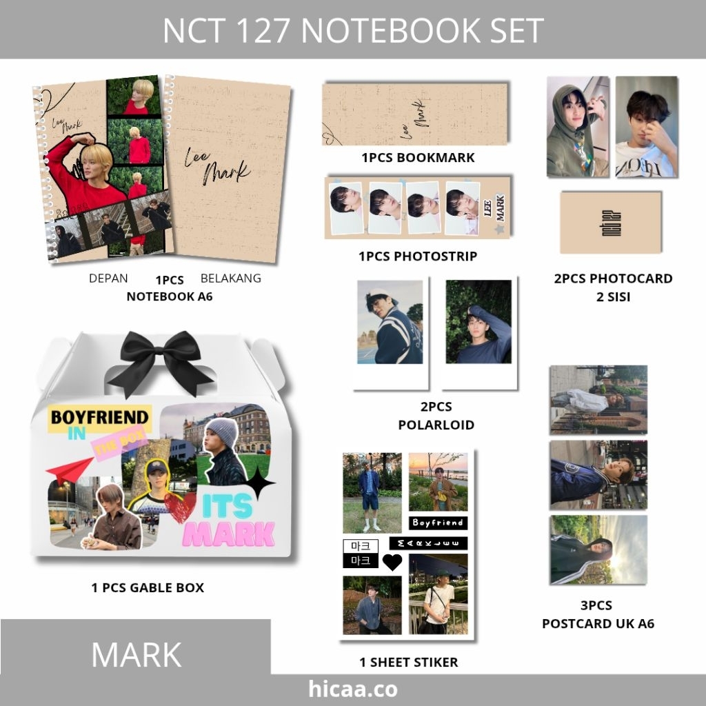 Hicaa - Kpop Notebook Set NCT 127 / Notebook A6 Polos Kpop NCT 127 / Buku Tulis Mini Kpop NCT 127