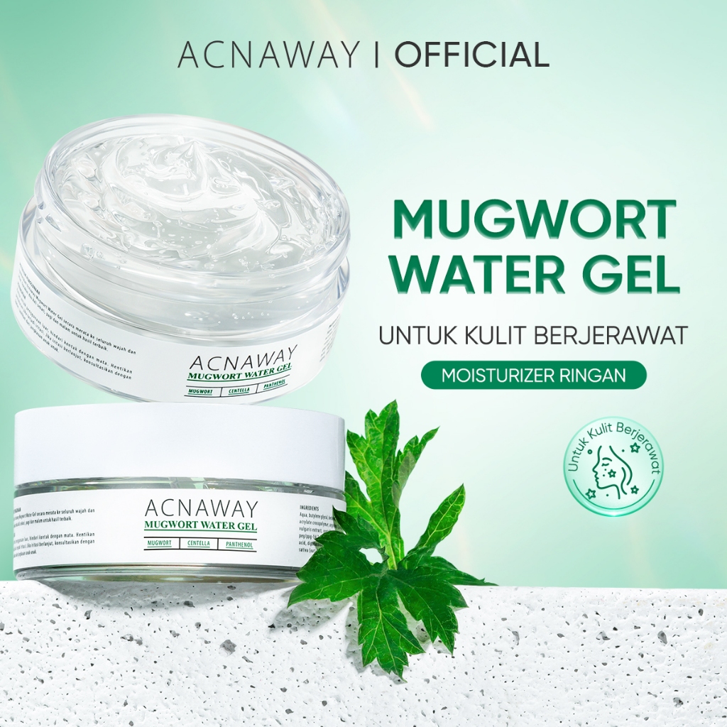 ACNAWAY Mugwort Water Gel Moisturizer - Moisture Gel Pelembab Wajah Untuk Kulit Berjerawat Acne Frie