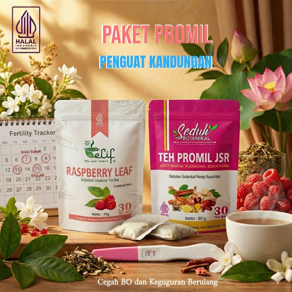 PAKET PROMIL - Penguat Kandungan | Raspberry Leaf Tea + Teh Promil JSR