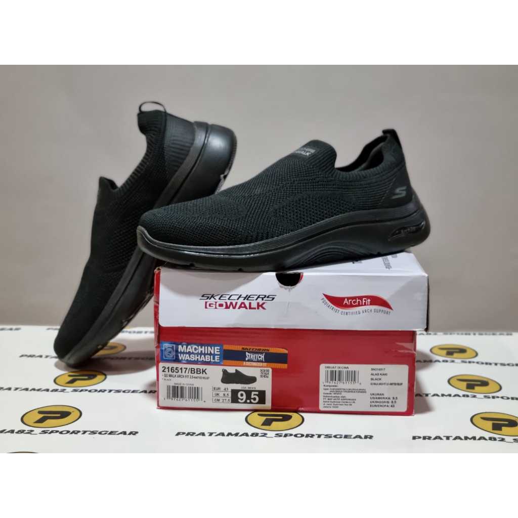 SIZE 43 ( 27.5 CM ) ORIGINAL ASLI SKECHERS GO WALK ARCH FIT 2.0 KNITTED RELIEF CASUAL WALKING SLIP-O