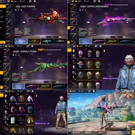 AKUN FF Sultan-Level Tinggi,Skin Langkap,ready akun ff murah-bagus ff full skin