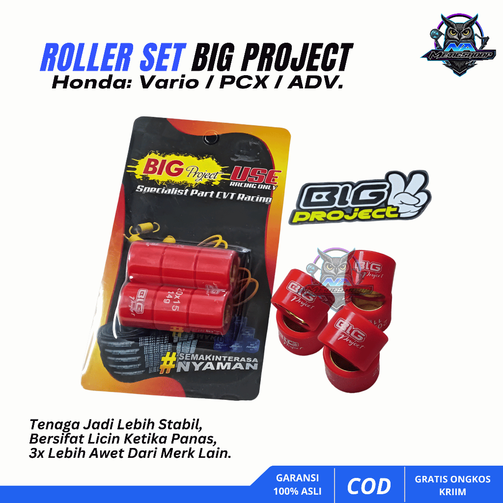 ROLLER RACING VARIO 125 150 BEAT DELUXE PCX 150 PCX 160 9 10 11 12 13 GRAM ROLLER KTC ORI BIGPROJECT