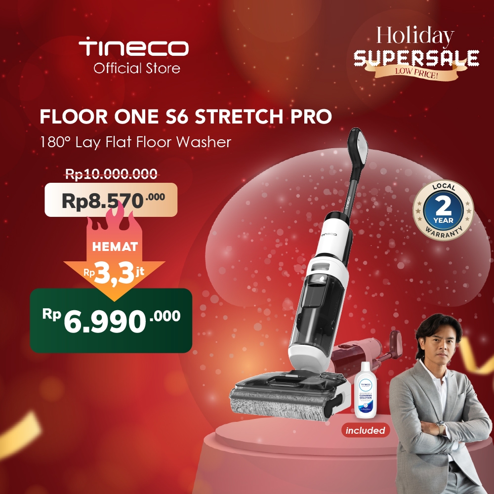 Tineco Floor One Stretch S6 Pro Smart Wet Dry Cordless Stick Vacuum Cleaner and Floor Washer