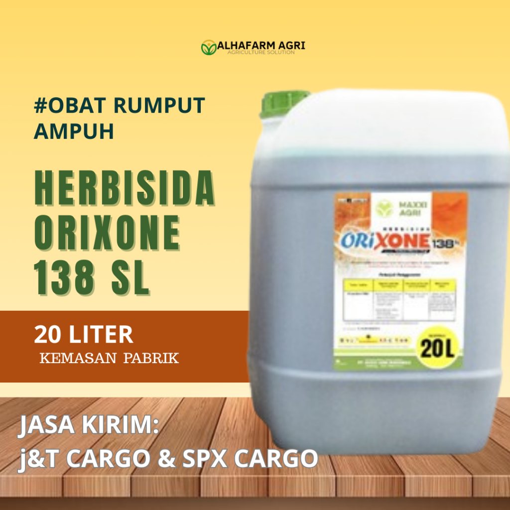 20 Liter - Herbisida Kontak Obat Pembasmi Rumput Ampuh Orixone 138 Sl 20 Liter