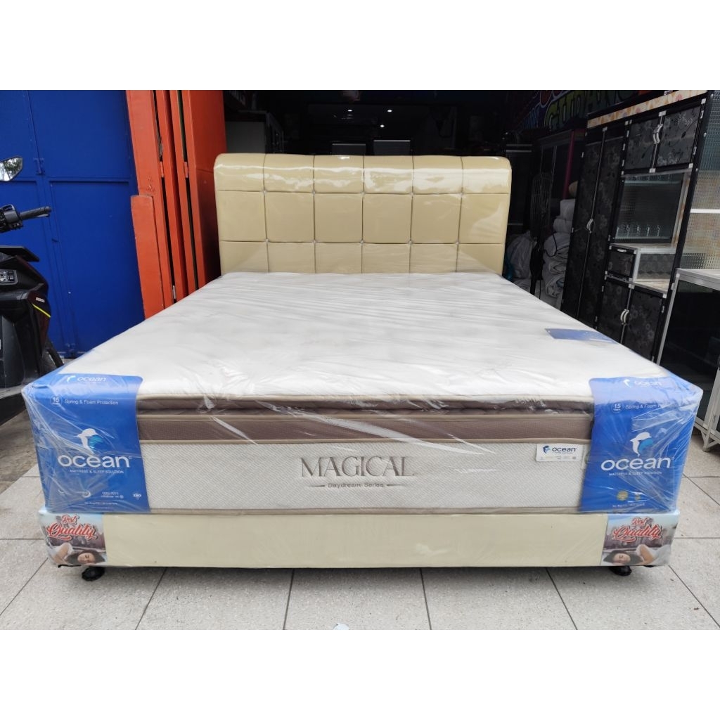 Springbed Ocean Type Magical Pocket Spring Tebal 37 CM Garansi 15 Tahun Busa dan Per - Golden Mebel