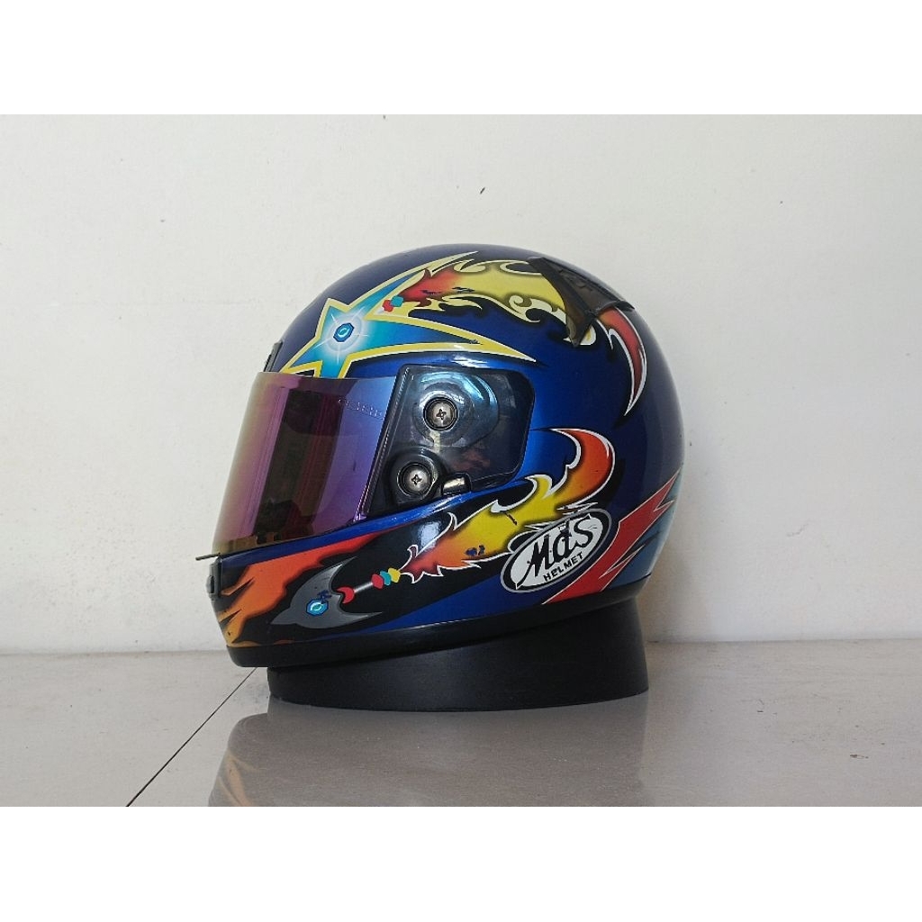 Helm Full Face Vintage MDS Motif Norick Abe Size L