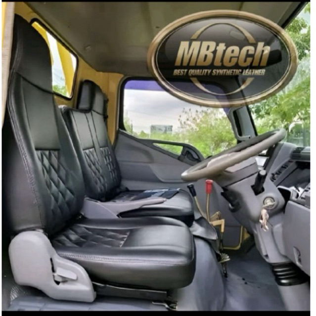 Cover jok Kulit mbtech Mobil Truk Canter / Ragasa /Dyna /Umplung/Hino dutro/isuzu NMR,NLR,NKR dan je