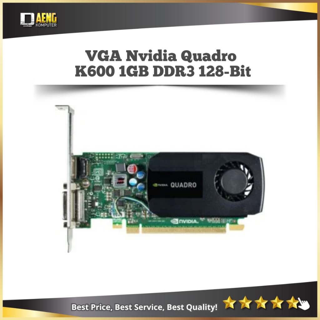 VGA Card Nvidia Quadro K600 1 GB 128 bit DDR3 Bonus Converter VGA