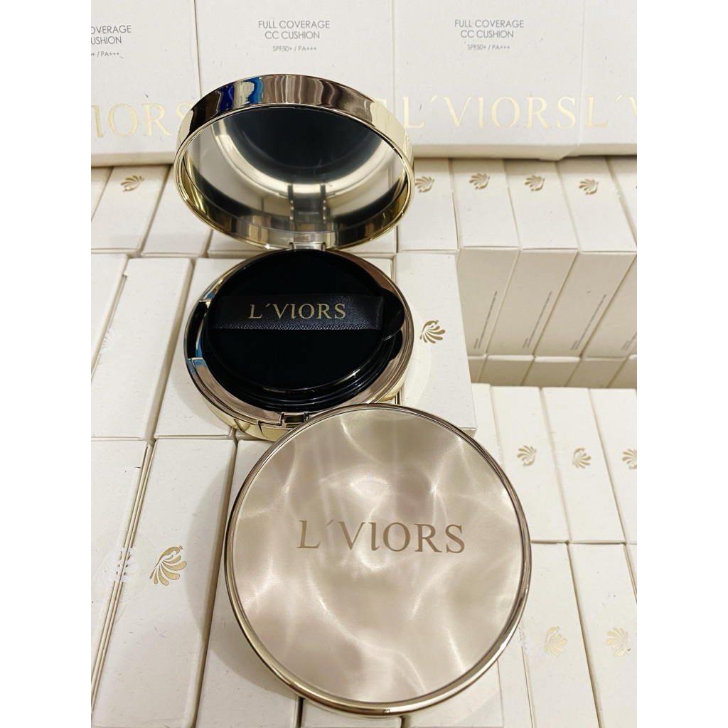 LViors CC Cushion SPF50 NEW Full Coverage Bikin Kulit wajah Auto Glowing Bersinar 1warna Exp 28-06-2