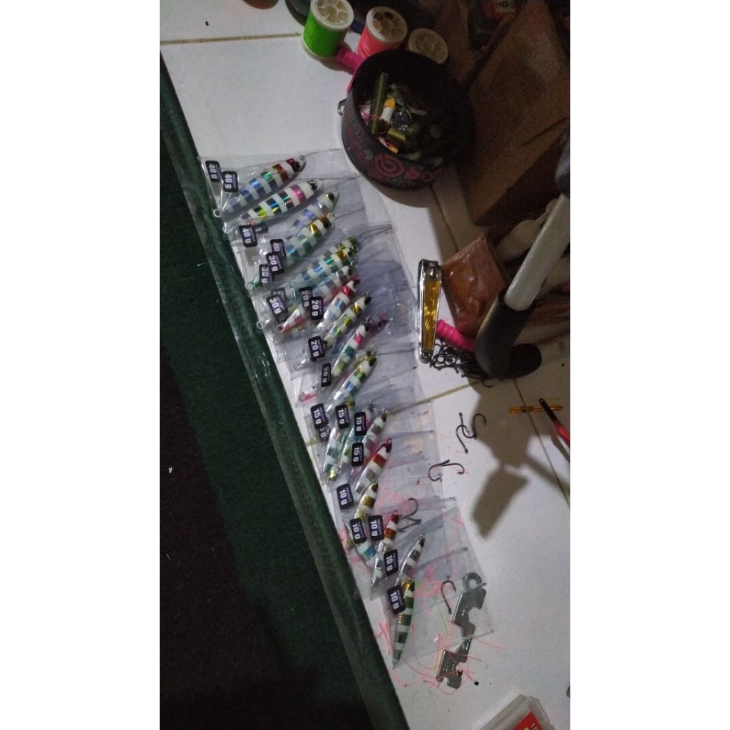 FYPHOOK - Metal Jig Copy Jigpara GID 15 gram + Assist Double Hook Micro Jig Glow in the Dark Umpan I