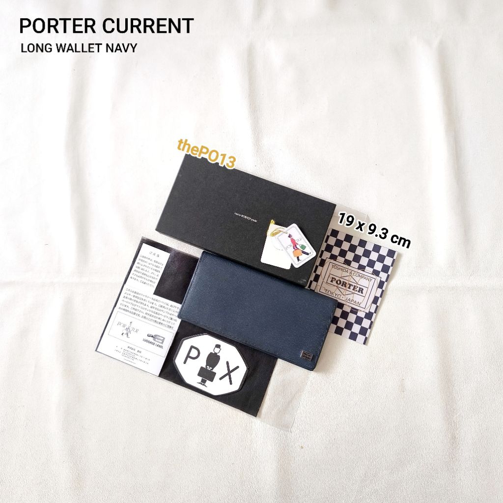 PORTER YOSHIDA CURRENT LONG WALLET NAVY AUTHENTIC 100% BNIB
