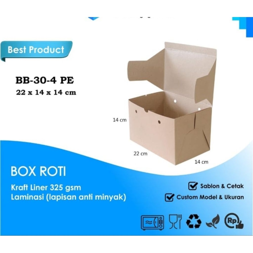 kotak dus box roti tawar  donut bomboloni