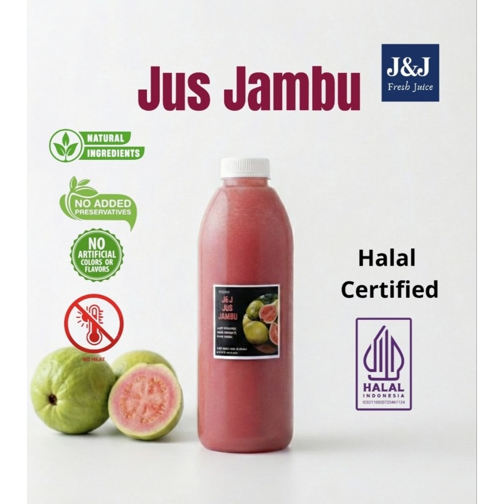 Jus Jambu 1 liter J&J jus buah jambu