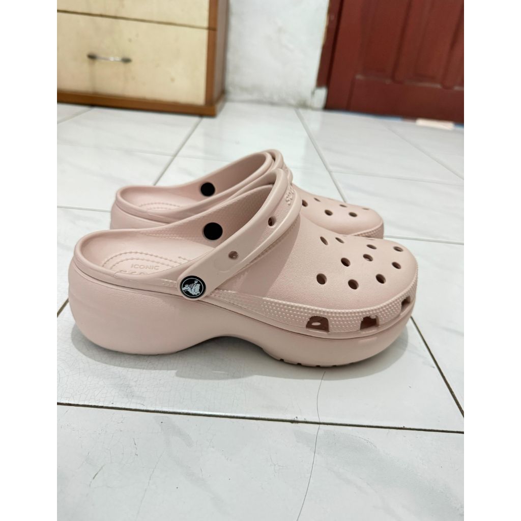 Preloved Crocs Classic Plattform Clog Women - Pink