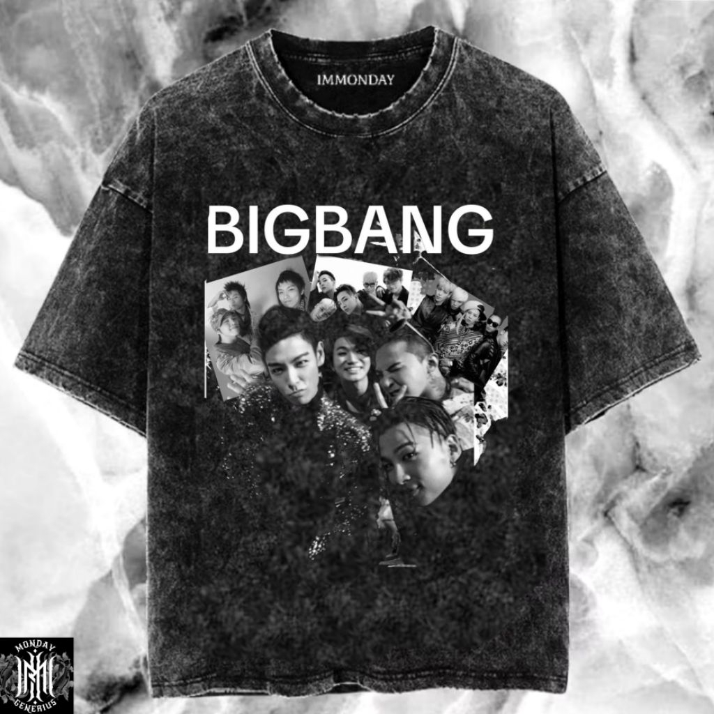 IMMONDAY KAOS OVERSIZE WASHING | BIGBANG BOY BAND | BAJU WASHING VINTAGE TEE | KAOS K-POP DISTRO | K