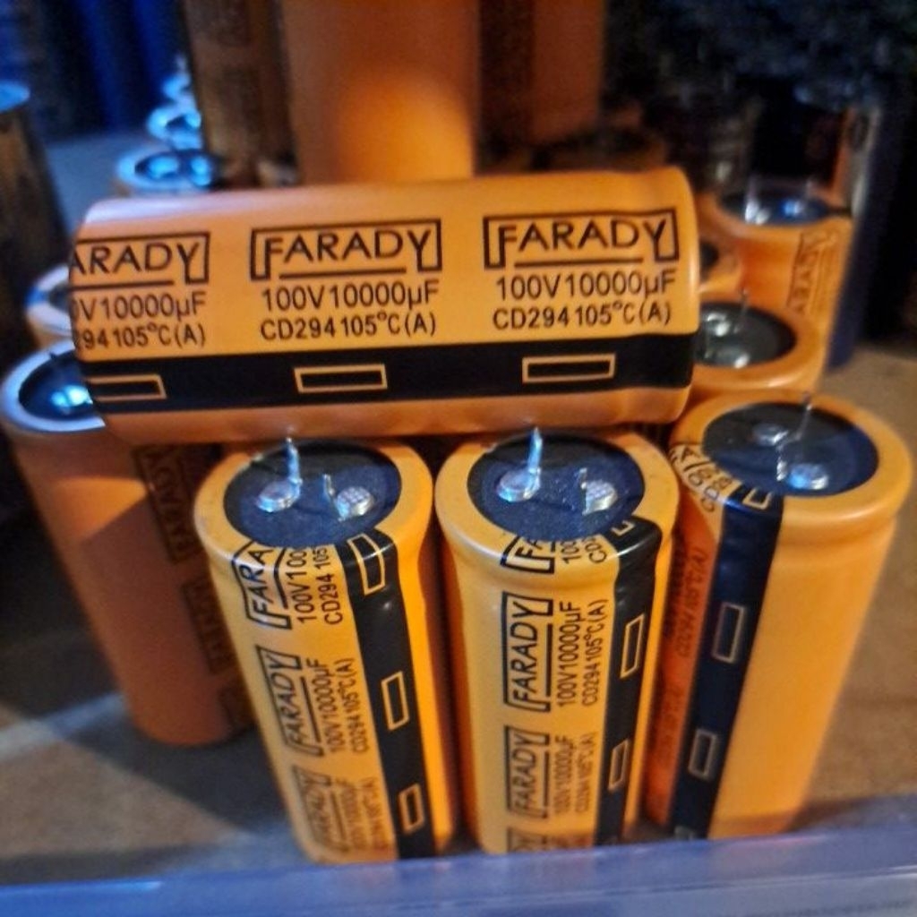 Elko Body 3cm tinggi 8cm 10000uf 100v  Farady Pengganti Elko Power RDW