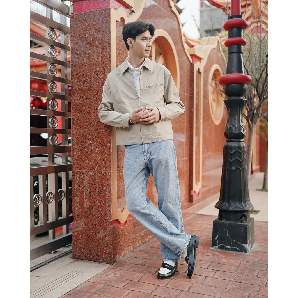 Celana Jeans Pria Washed Loose Pants Korean Style Oversize Celana Jeans Gombrang - Baggy Jeans Loose
