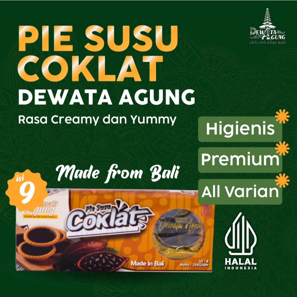 Pie Susu Coklat Dewata Agung Oleh Oleh Bali Isi 9 Pcs