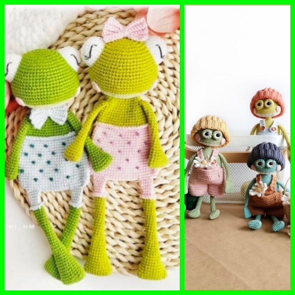 pola pdf amigurumi frog amigurumi katak kodok