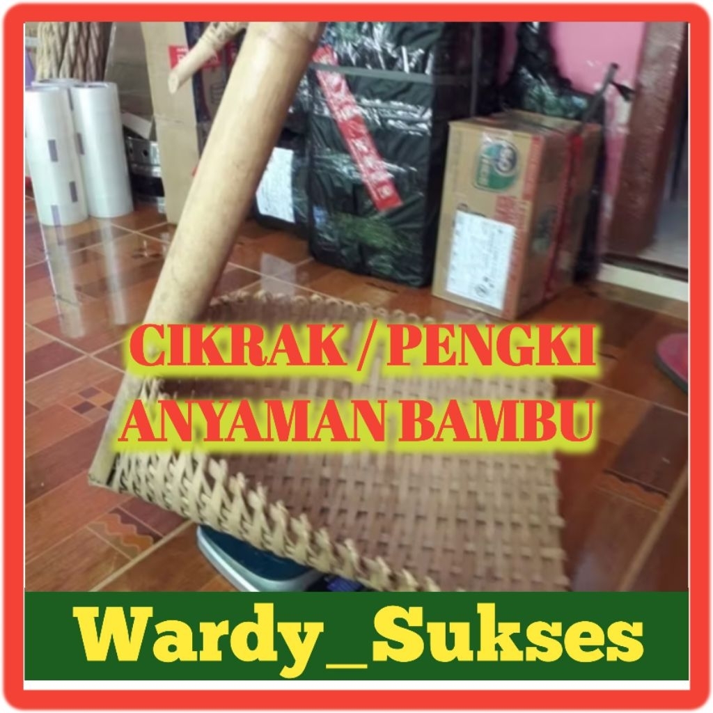 cikrak bambu / pengki bambu - full dari bambu - ada gantungannya