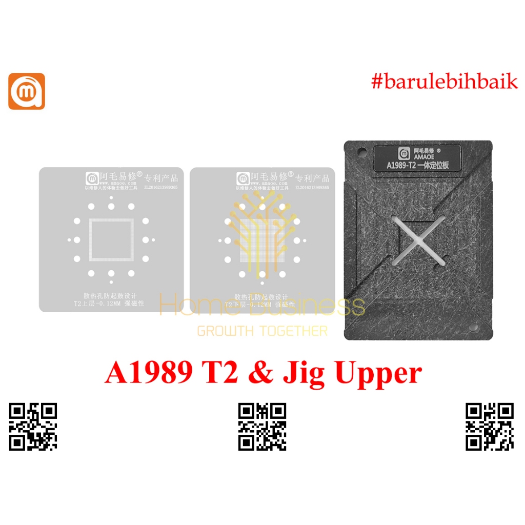 Amaoe Stencil BGA Reballing Macbook T2 A1989 A1990 A2141 A2251 A1932 A2179 Jig Upper Stencil Stensil