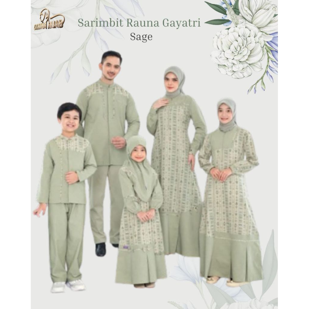 Sarimbit Rauna Gayatri  / Sarimbit Keluarga / Sarimbit Lebaran / Gamis katun / Gamis remaja / Gamis 