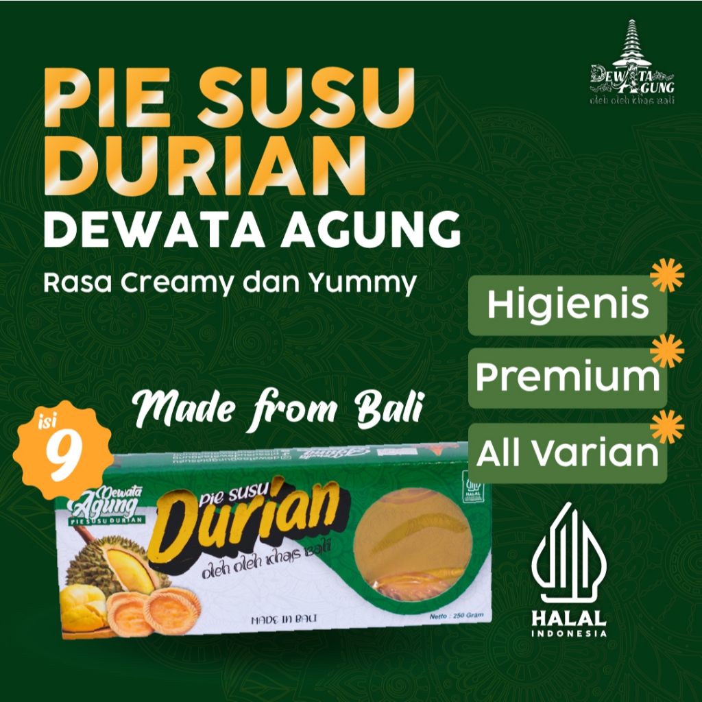Pie Susu Durian Dewata Agung Oleh Oleh Bali Isi 9 Pcs