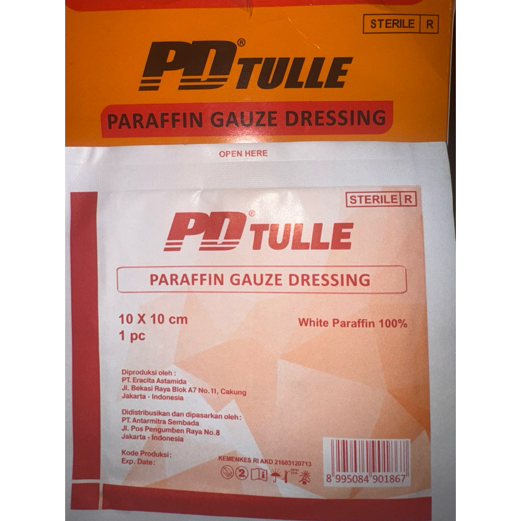 pd tulle 10 x 10 cm paraffin gauze dressing mirip lomatuel bactigras cuticell classic kasa jaring ha
