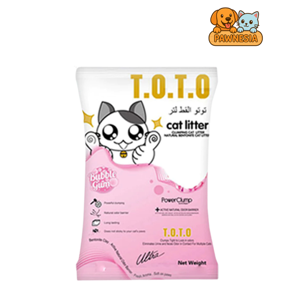 Pasir TOTO 25 Liter - Pasir Kucing Gumpal Wangi