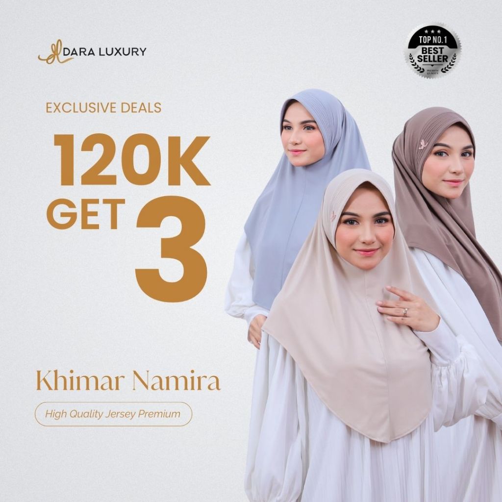 Dara Luxury | Namira | Hijab Instan Jersey Khimar Jersey Premium Hijab Menutup Dada