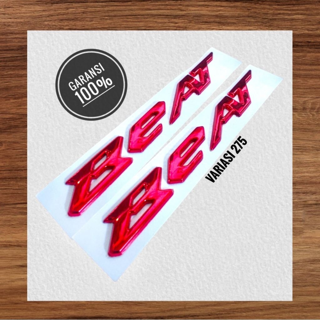 emblem logo tulisan beat timbul 3d / emblem beat / logo beat / emblem beat deluxe / emblem logo stik