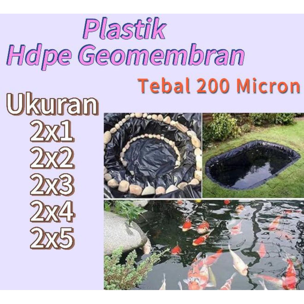 Geomembran Hdpe tebal 200 micron berbagai ukuran